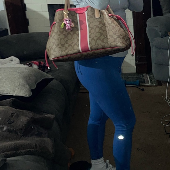 Coach Brown and Pink Signature Tote Bag one of a kind bag - Picture 10 of 12